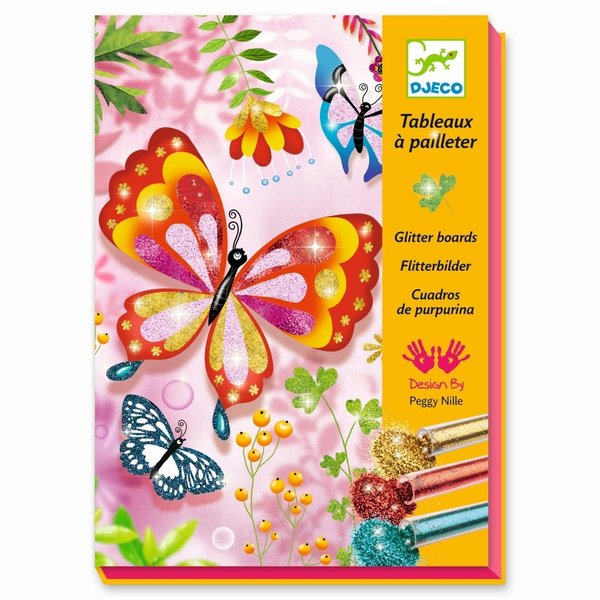Djeco Bilder mit Glitzersand Schmetterlinge