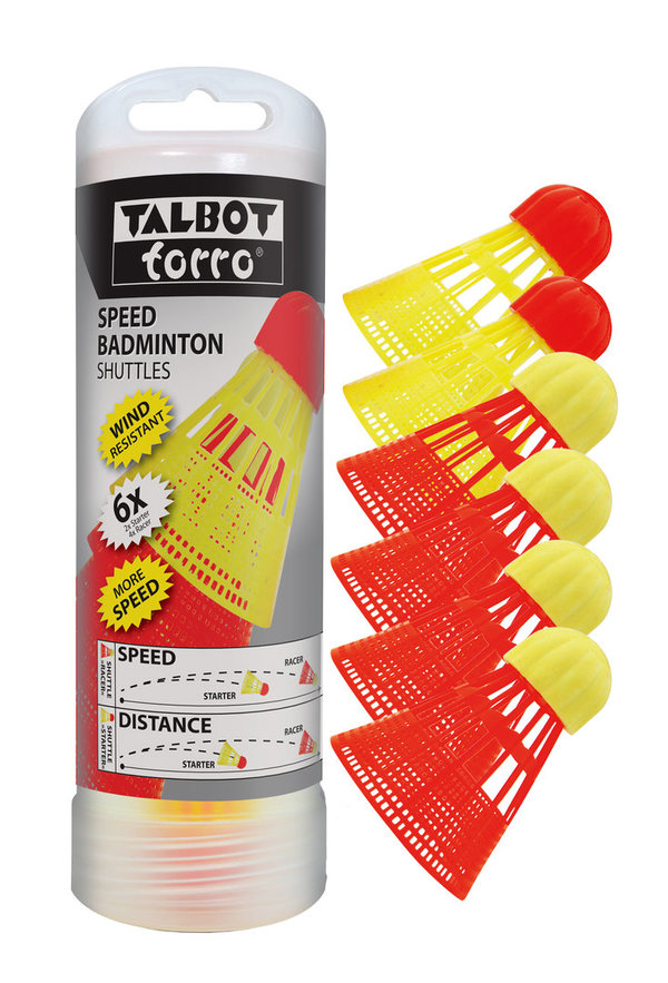 Talbot-Torro Speedbadminton Shuttles, 6er Dose